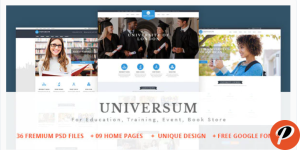 UNIVERSUM Education Event and Course PSD Template