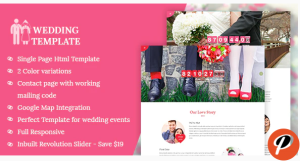 My Wedding Invitation HTML Template