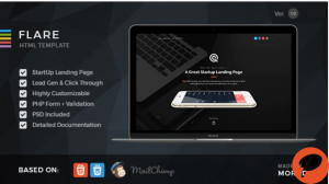 Flare HTML Startup Landing Page Template