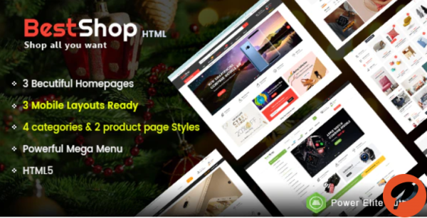 BestShop Top MultiPurpose HTML Template With Mobile Layouts