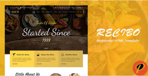 Recibo Restaurant Food HTML Template