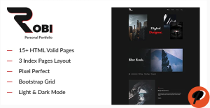Robi Creative and Personal Portfolio HTML5 Template
