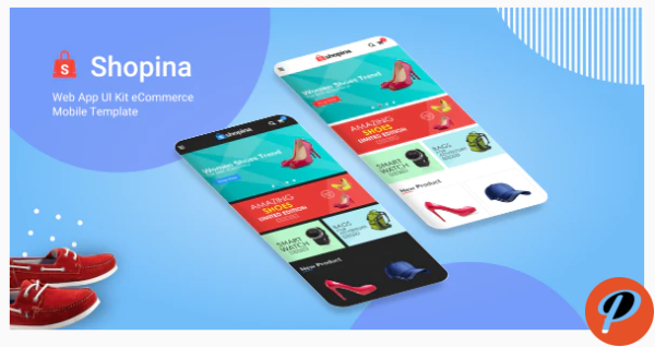 Shopina Web App UI Kit eCommerce Mobile Template