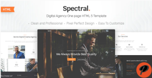Spectral Business Agency One Page HTML5 Template