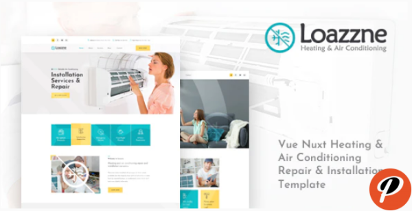 Loazzne Vue Nuxt Heating Air Conditioning Services Template