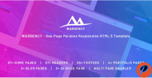 Wargency – Onepage Creative Agency Responsive HTML5 Template