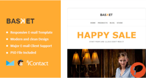 Basket eCommerce Responsive E mail Templates Themebuilder Access