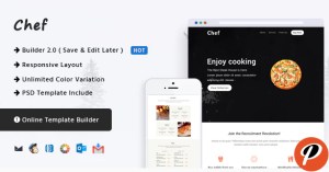 Chef Responsive Email Template Online Builder