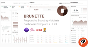 Brunette Responsive Bootstrap 4 Admin Powerful UI Kit