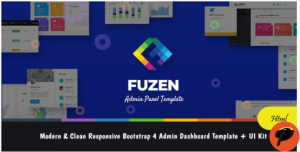 Fuzen Modern Clean Responsive Bootstrap 4 Admin Dashboard Template UI Kit