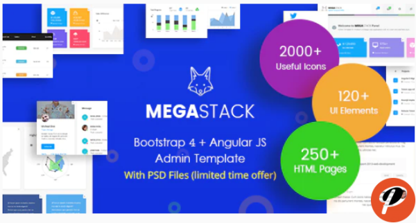 MegaStack Bootstrap 4 Angular JS Admin Dashboard Template and UI Framework