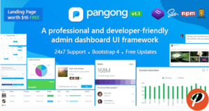 Pangong Developer friendly Bootstrap 4 Admin Dashboard UI Kit