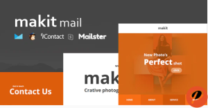 makit Mail Responsive E mail Template Online Access Mailster MailChimp