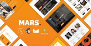 Mars Responsive Email Template with MailChimp Editor StampReady Online Builder