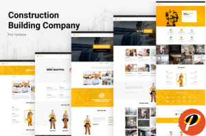Construction Building Company PSD Website Template