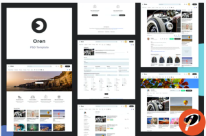 Oren Video Sharing Website PSD Template