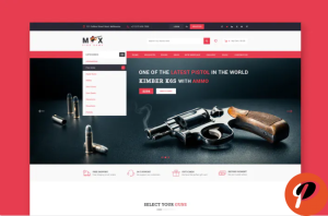 Fire Arms Website PSD Template