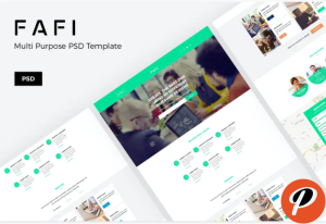 Fafi – Creative Agency Website PSD Template