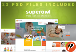 SuperOwl Kindergarten PSD Template