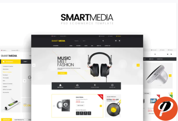 Smart Media PSD Ecommerce Template
