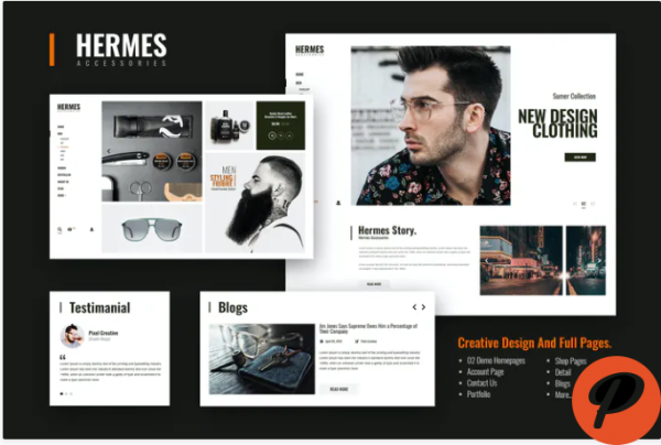 Hermes Accessories Ecommerce PSD Template