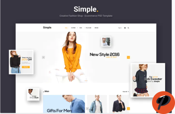 Simple Ecommerce PSD Template