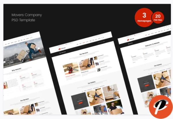 Movers PSD Template