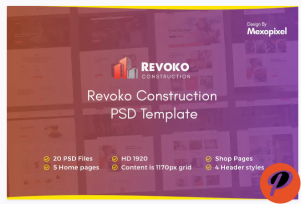 Revoko Construction PSD Template