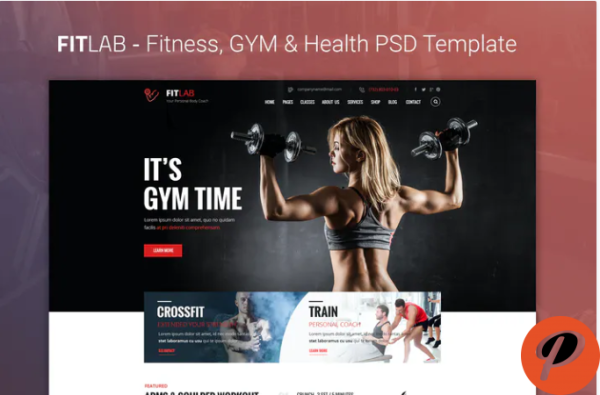 FITLAB Fitness GYM Health PSD Template