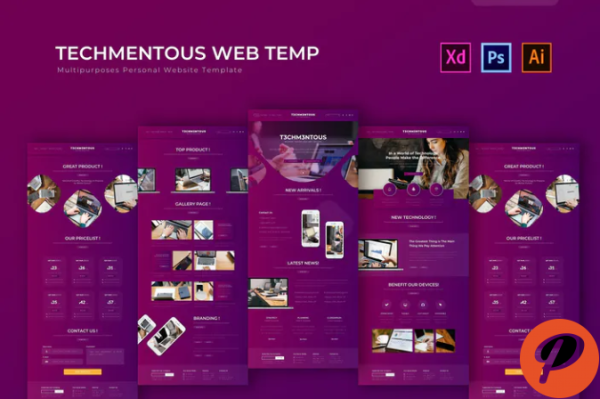 Techmentous PSD Web Template 1