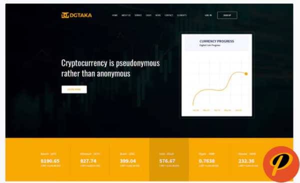 DGtaka CryptoCurrency PSD Template