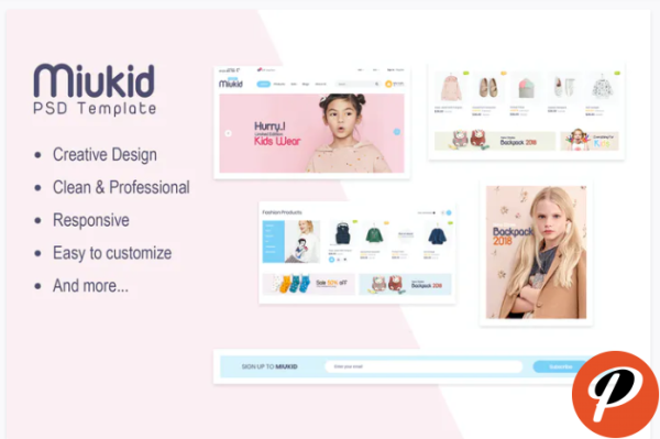 Miukid Ecommerce PSD Template
