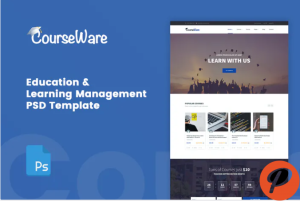 CourseWare Learning Management PSD Template