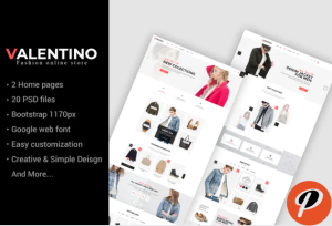 Valentino Multipurpose eCommerce PSD Template