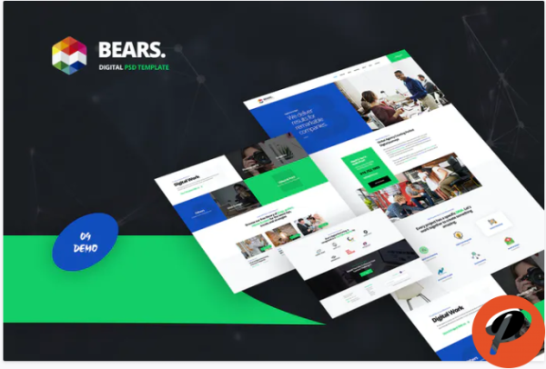 Bears Digital PSD Template
