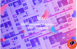 SUNMAG Multipurpose Magazine PSD Template