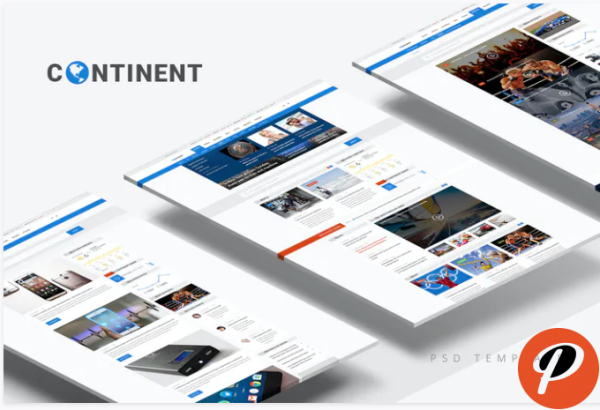 Continent Multipurpose News PSD Template