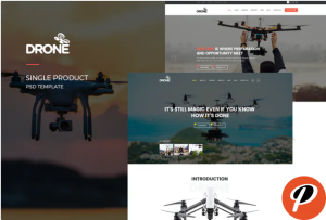 Drone Single Product PSD Template