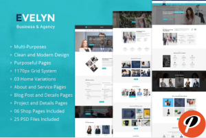 Evelyn Multipurpose Business PSD Template