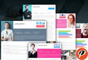 Clean Onepage Resume PSD Template