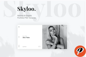 Skyloo Minimal Elegant Portfolio PSD Template