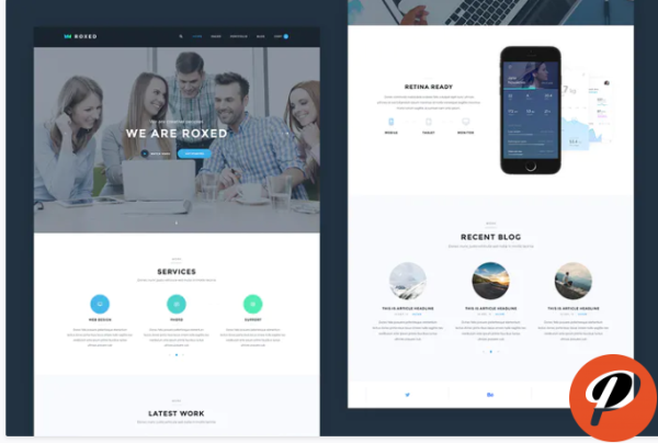 Roxed — Landing Page PSD Template