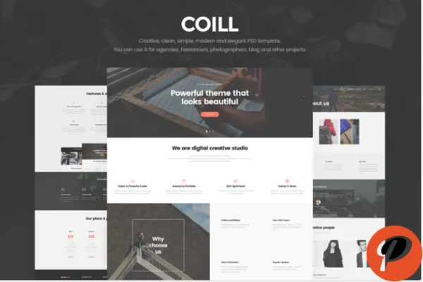 Coill Creative Agency PSD Template