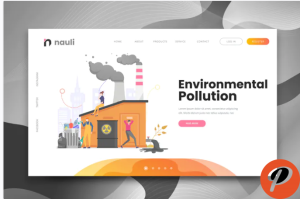 Environmental Pollution Web PSD and AI Template
