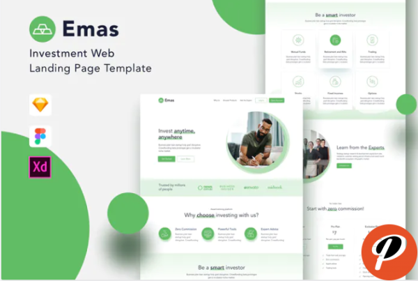 Emas Investment Website Landing Page