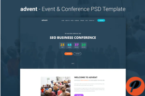 advent Event Conference PSD Template