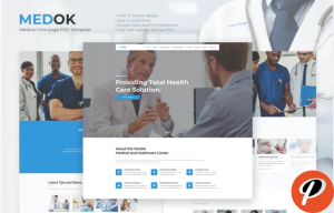 Medok Medical One Page PSD Template