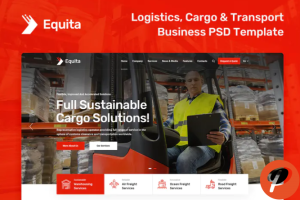 Equita Logistics and Transport PSD Template
