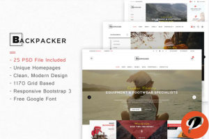 BackPacker Multipurpose eCommerce PSD Template