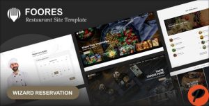 01 foores restaurant site template.  large preview